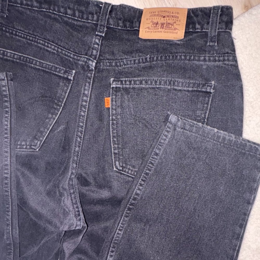 Vintage Levi’s Faded Black Orange Tab Mom Jeans W 14
